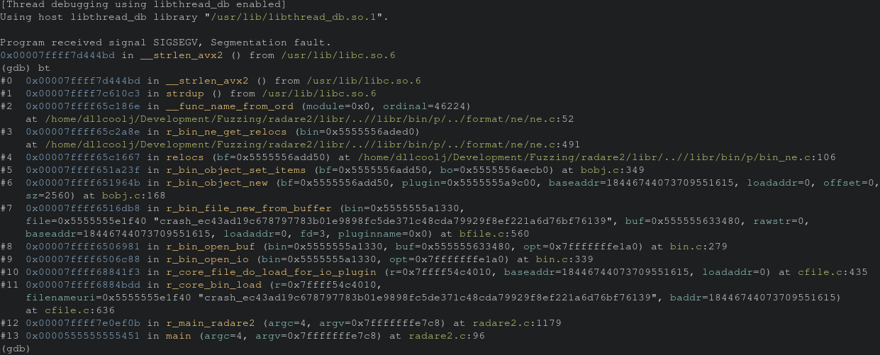 gdb-r2-segafult